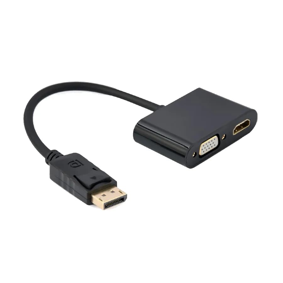 Gembird Display port male to HDMI female + VGA female adapter black A-DPM-HDMIFVGAF-01