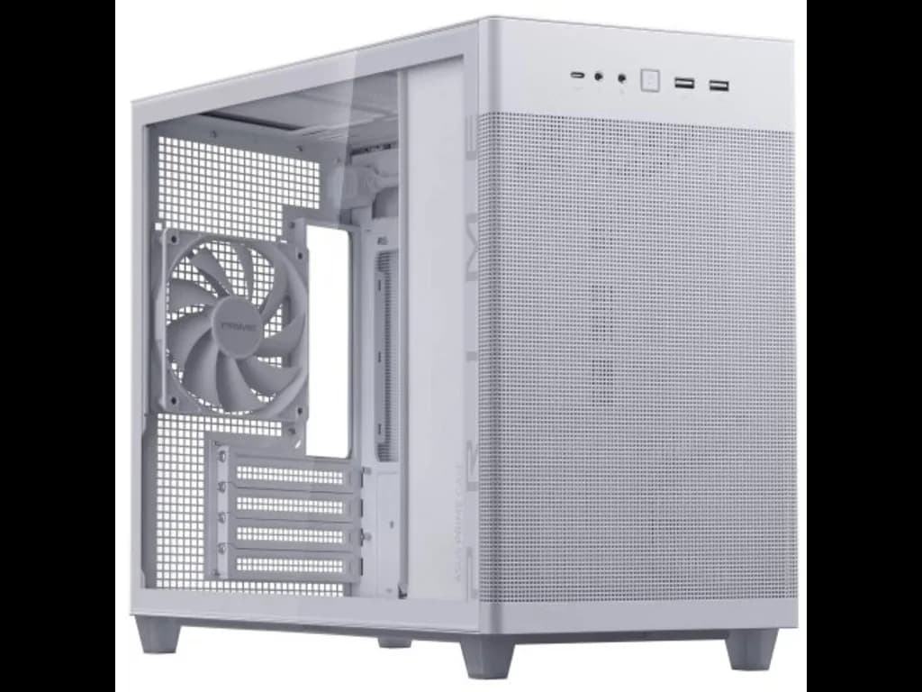 Asus Prime AP201 Case TG WhiteMicroATX,tool-free side panelsTempered Glass