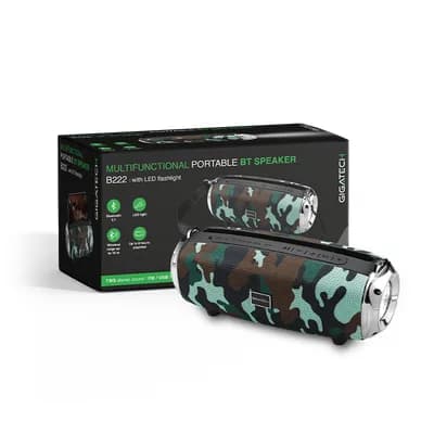 Zvučnik Gigatech B222 bluetooth s LED lampom maskirno-zeleni