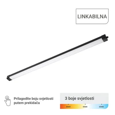 LED vodotijesna svjetiljka Green Tech, linkabilna, 3CCT, 70W, IP65, crna