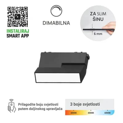 LED magnetna svjetiljka Green Tech, 6W, 3CCT, LED Osram, Dim./ Smart Lamp APP