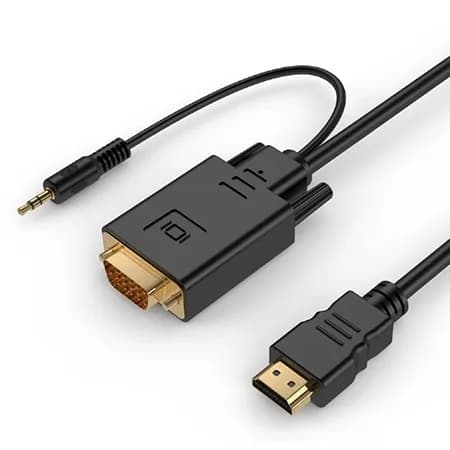 HDMI adapter kabal GEMBIRD A-HDMI-VGA-03-5M HDMI to VGA, 5m, adapter + audio