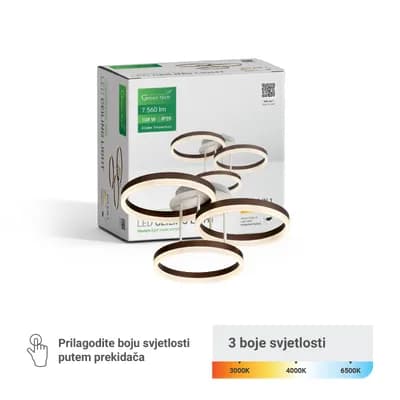Stropna dekorativna svjetiljka Green Tech 108W, 3CCT