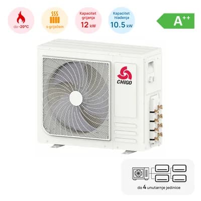 Multi split Chigo vanjska jedinica 10.5kW, A++, -20 ~ 55°C, s grijačem, 4 izlaza