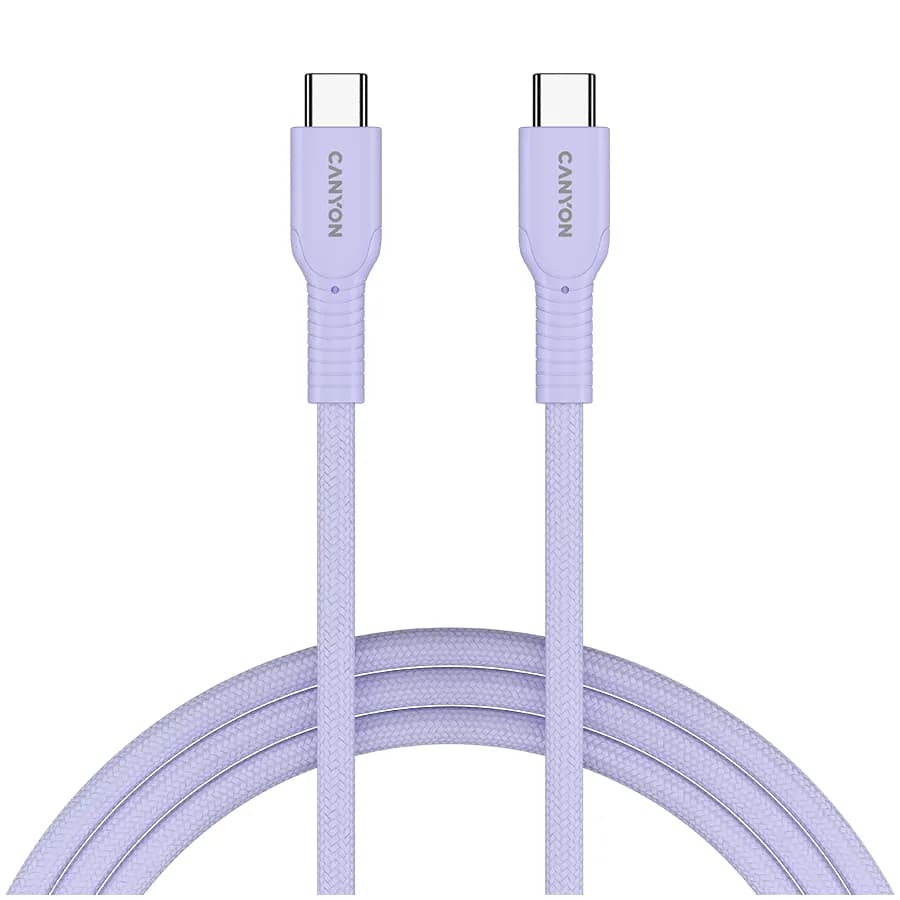 Canyon cable OnWire 60CL C-C 60W COLOR Braided 1m Purple