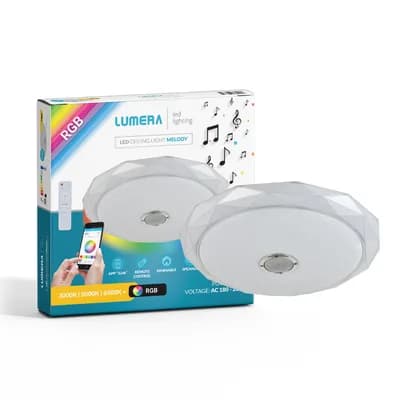 LED plafonjera + zvučnik Lumera Lighting, 24W, RGB + dimabilna, 39 cm