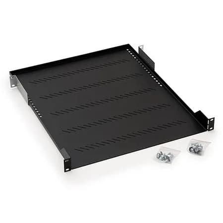 LAN Polica 19" 1U/350mm, 50kg max, crna, RAB-UP-350-A4