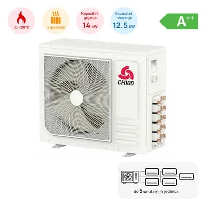 Multi split Chigo vanjska jedinica 12.5kW, A++, -20 ~ 55°C, s grijačem, 5 izlaza