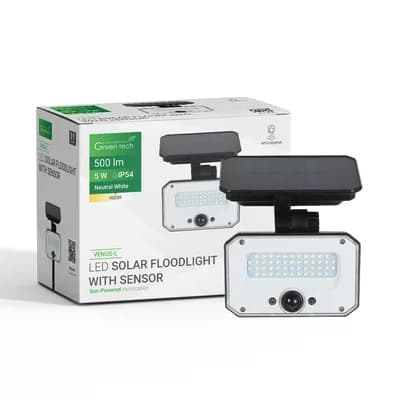 LED solarni reflektor Green Tech 5W, 4000K, IP54, 500 lm