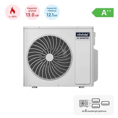 Multi split TOYOTOMI vanjska jedinica 12,1kW, 5 izlaza, 5 x 6,35 (1/4")