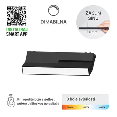 LED magnetna svjetiljka Green Tech, 12W, 3CCT, LED Osram, Dim./ Smart Lamp APP
