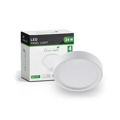 LED panel Green Tech 24W, 4200K, nadgradni, okrugli