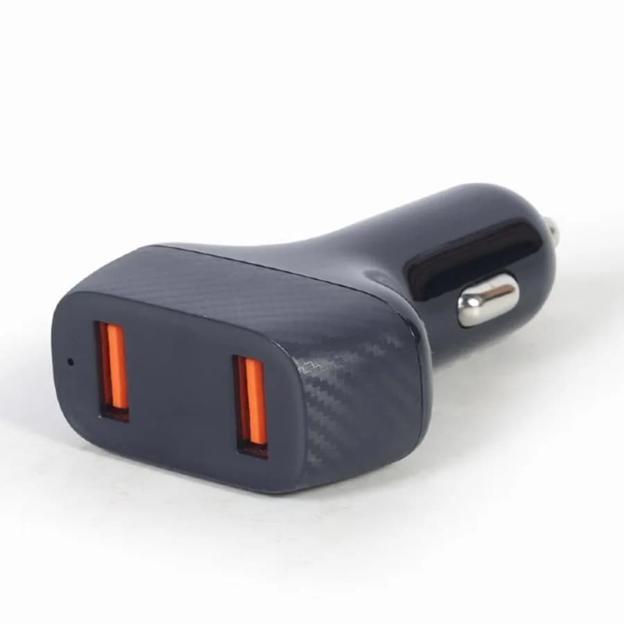 USB punjač za auto GEMBIRD, 2-port USB car fast charger, QC3.0, 36 W, black, TA-U2QC3-CAR-01