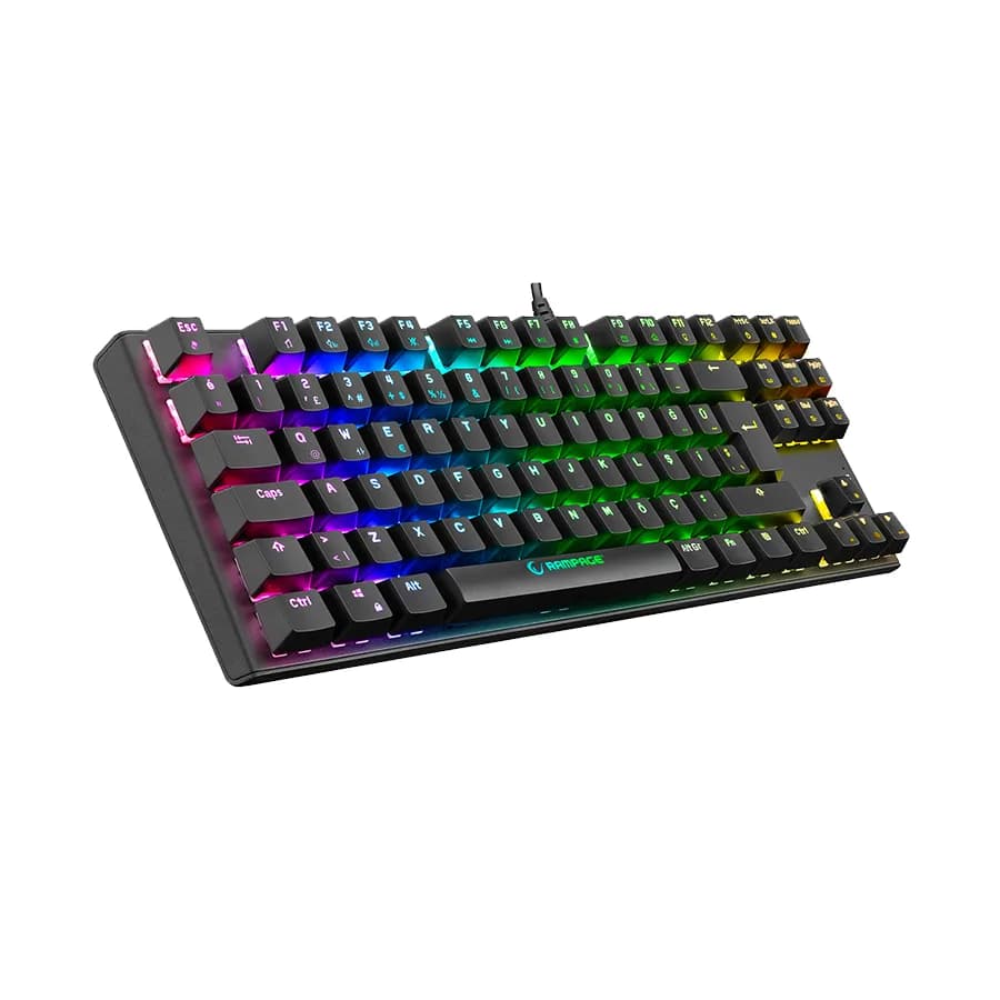 Tastatura gaming RAMPAGE KB-R17 Raptor Black USB 6 Color Blue Switch BiH Layout Gaming Mechanical Keyboard, 31409
