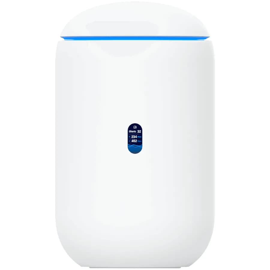 UBIQUITI UniFi UDR7 Dream Router 7 Desktop 10G Cloud Gateway with integrated WiFi 7, PoE switch, microSD storage, and full UniFi application support, 10G SFP+ and (1) 2.5 GbE RJ45 WAN port, 64 GB microSD
