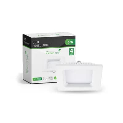 LED panel Green Tech 6W, 3000K, ugradni, kvadratni