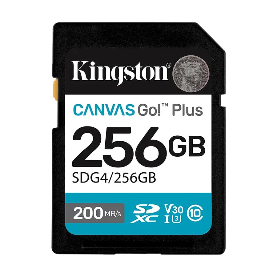 SD card Kingston 256 GB SDG4/256GB SDXC,r/w:200/160MB/s, DSLRs, mirrorless cameras, 4K video