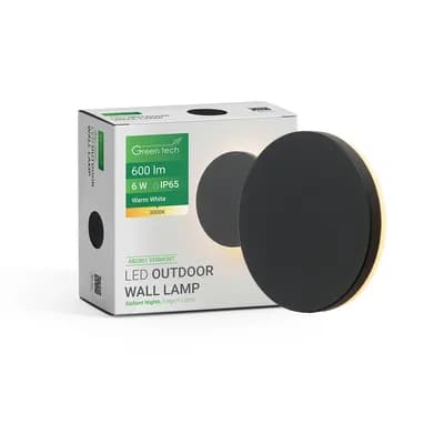 LED zidna vanjska svjetiljka Green Tech VERMONT 6W, 3000K, IP65