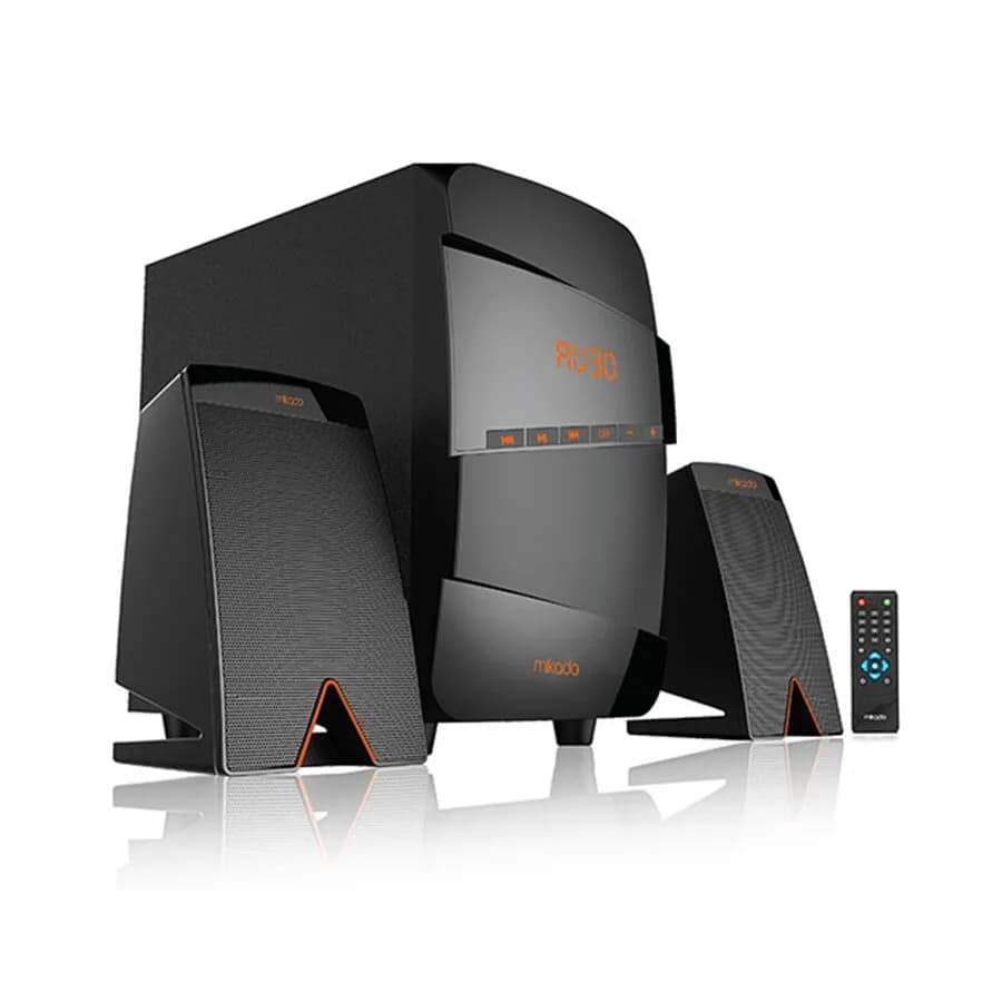 Zvučnici 2.1 gaming Mikado MD-671BT 2 + 1 40W RMS Black Usb + SD + Fm SupportedMultimedia Bluetooth Speaker, 22077