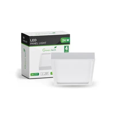 LED panel Green Tech 24W, 3000K, nadgradni, kvadratni