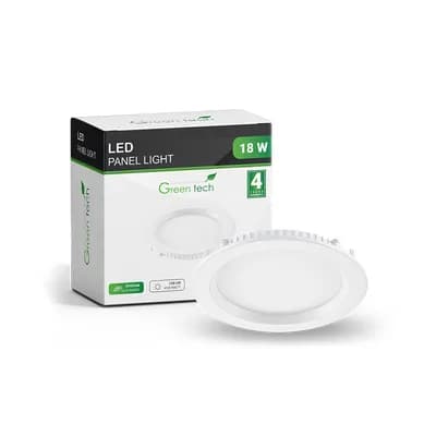 LED panel Green Tech 18W, 3000K, ugradni, okrugli