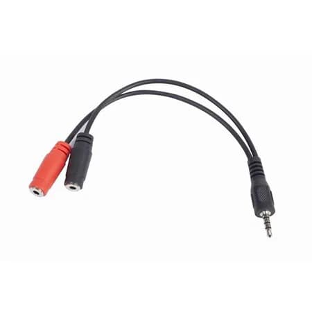 Gembird audio adapter za slušalice 3,5mm 4pin to 2x 3,5 mm 3pin (mic/slušalice), CCA-417