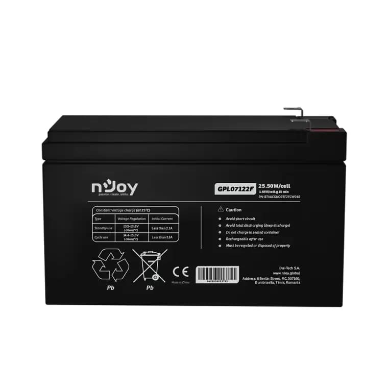 NJOY baterija 12V 7Ah GPL07122F T2/F2