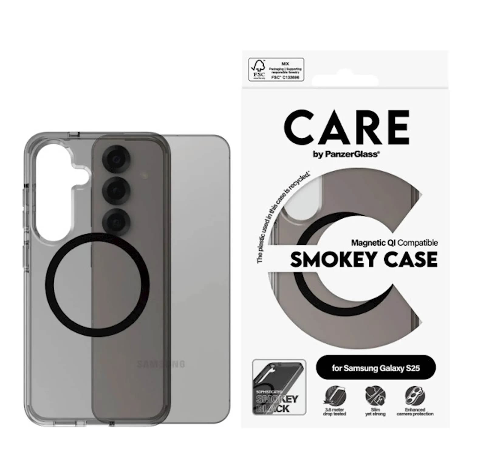 PanzerGlass Zaštitni okvir Care S25 Smokey Black