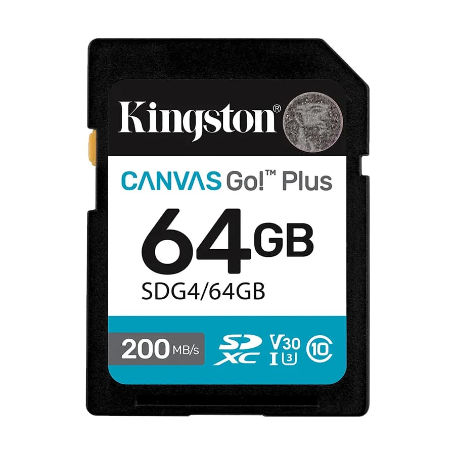 SD card Kingston 64 GB SDG4/64GB SDXC,r/w:200/100MB/s, DSLRs, mirrorless cameras, 4K video
