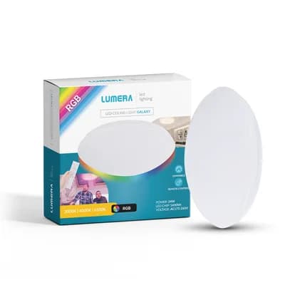 LED plafonjera Lumera Lighting 24W, RGB, dimabilna s daljinskim upravljačem