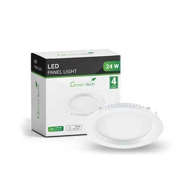 LED panel Green Tech 24W, 3000K, ugradni, okrugli