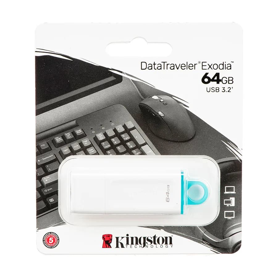 USB Memory stick Kingston FD 64GB USB3.2 White KC-U2G64-5R