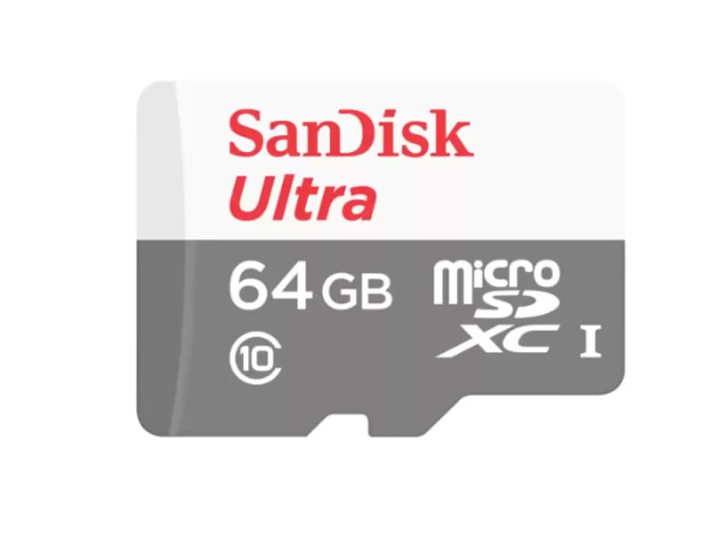 SanDisk Micro SD 64GB Ultra, 100MB/s A2+ SD adapter