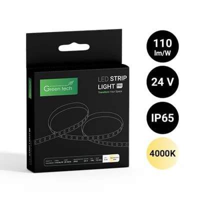 LED traka Green Tech 196 LED, 15 mm, 20 W/m, 4000K, DC 24V, IP65, 5m/kom