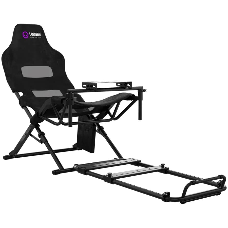 Lorgar FLEX RAF1, Sim Racing Cockpit Advanced, Foldable, 150x72x113 cm-playing, 38x72x126cm-folded, Black