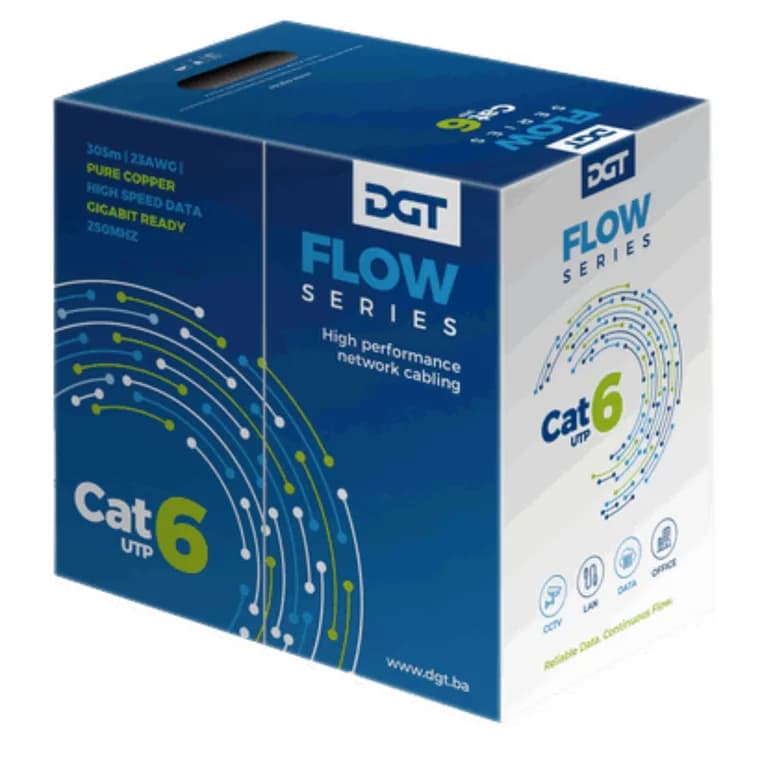 DGT Flow CAT 6 UTP mrežni kabal 305m – CCA – Unutrašnja instalacija