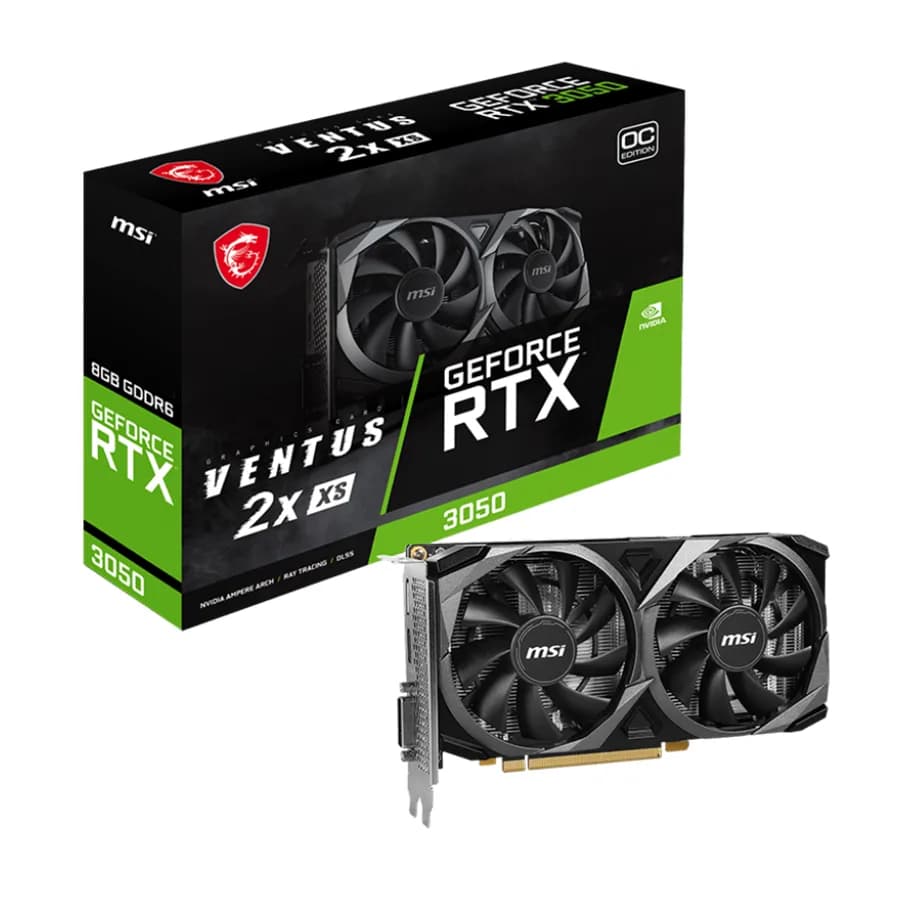 VGA MSI NVidia RTX 3050 VENTUS 2X XS 8G OC GDDR6 128bit, HDMI, DPx3, D0RTX3050VENTUS2XXS8GOC