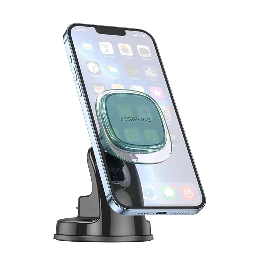Univerzalni magnetni auto držač nosač za mobitel BOROFONE BH83 Clear magnetic car center console ice mist