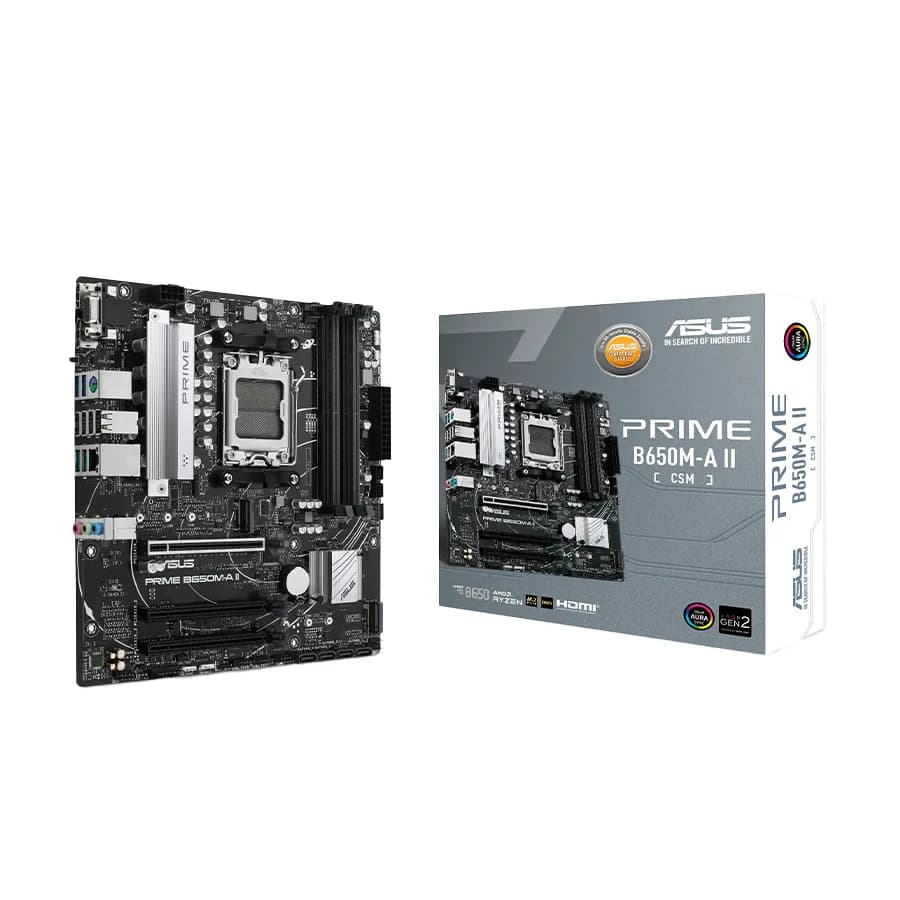 ASUS MB PRIME B650M-A II-CSM AMD B650, AM5, 4xDDR5 1x VGA,1x HDMI, 1x DP, RAID, microATX