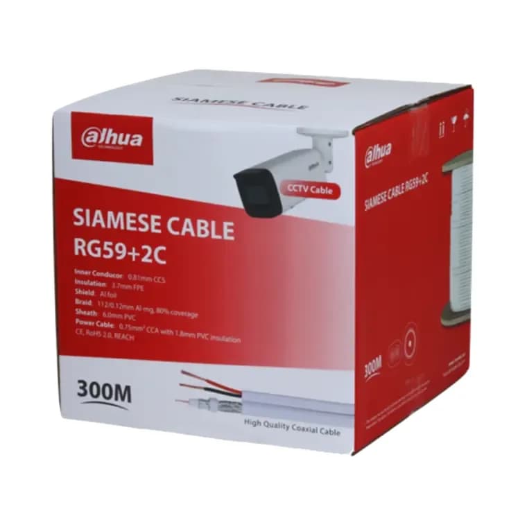 DAHUA kabl 100m RG59 coaxial sa napojnim PFM941I-RG59N/21-300-white(36x)