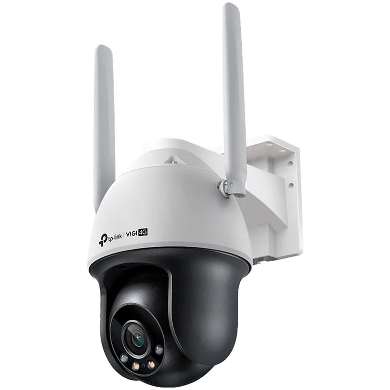 TP-LINK VIGI C540-4G 4MP 4G LTE Full-Color Wi-Fi Pan/Tilt Outdoor Network Camera 4G Cat4 150/50 Mbps, LTE-FDD/LTE-TDD/HSPA+/UMTS,H.265+/H.265/H.264+/H.264, 1/3" Progressive Scan CMOS, Color/0.005 Lux@F1.6,0 Lux with IR/White Light, 25fps/30fps, IP66