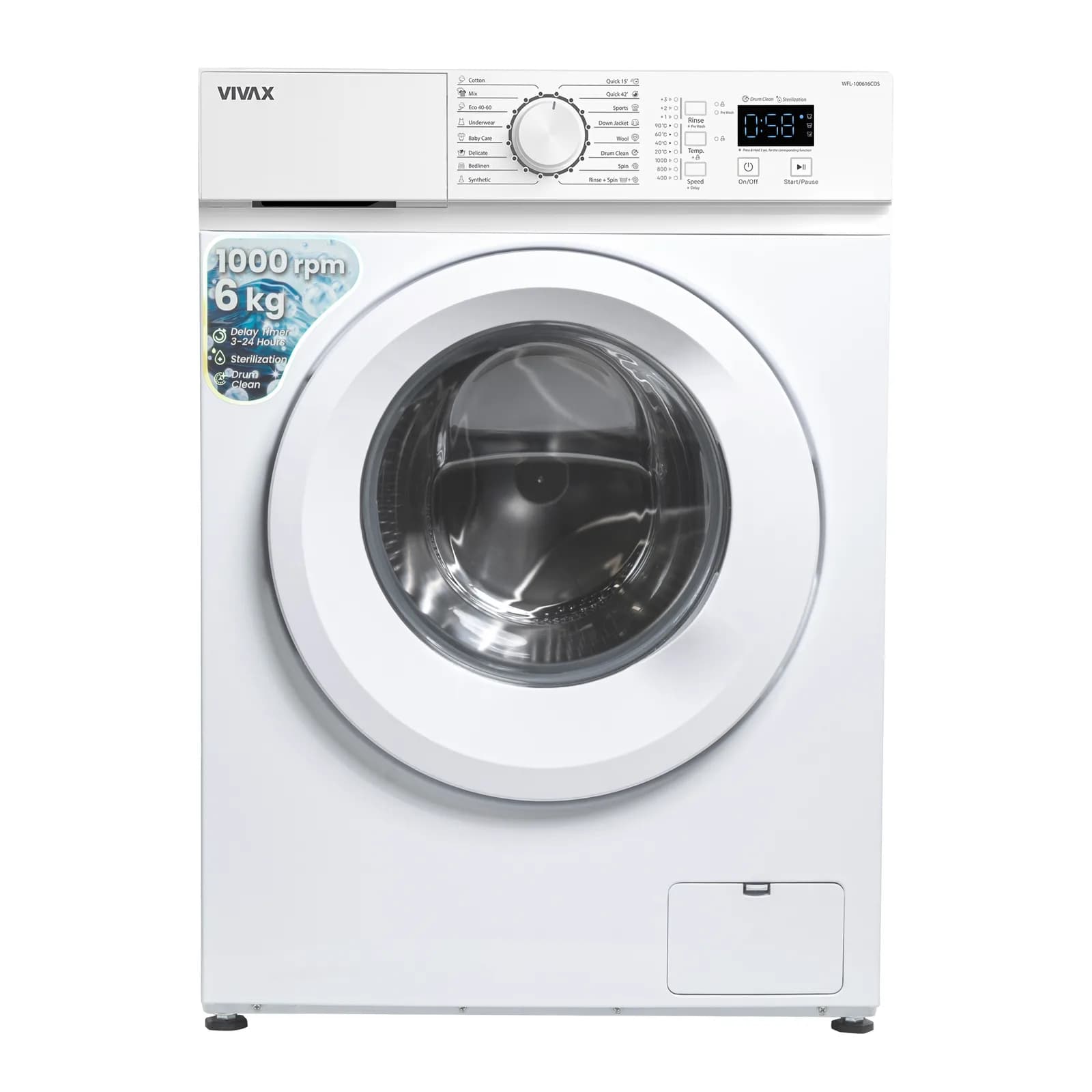 Vivax HOME mašina za pranje veša WFL-100616CDSI