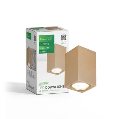 Nadgradni downlight Green Tech zlatna boja, grlo GU10