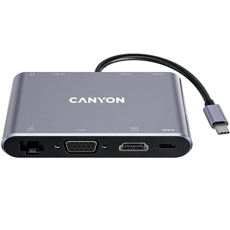 Canyon hub DS-14 8in1 4k USB-C Dark Grey