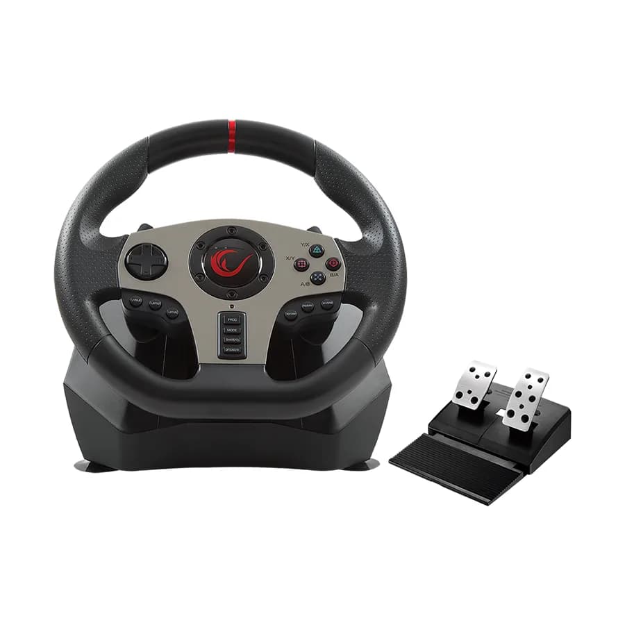 Volan i pedale gaming RAMPAGE V900-S PS3/PS4/PC/XBOXONE/XBOX360/SWITCH 6 in 1 Pedal Racing/Steering Wheel, 32939