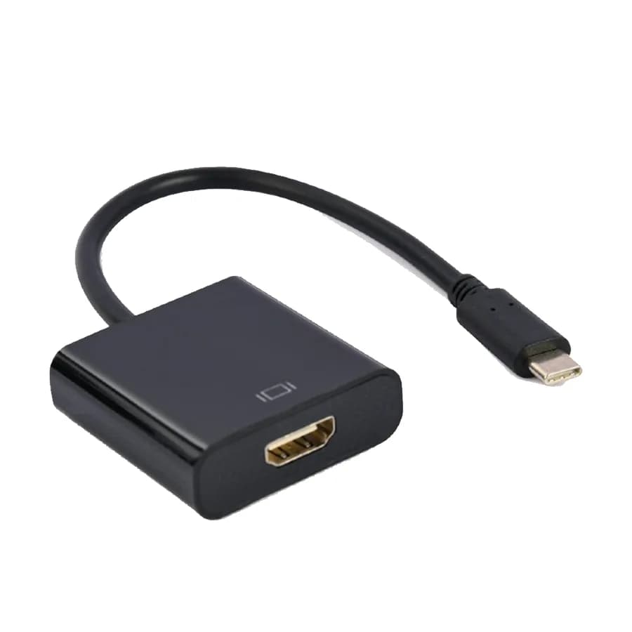 USB adapter Type-C to HDMI adapter 4K@30Hz, 15 cm, black, GEMBIRD, A-CM-HDMIF-03