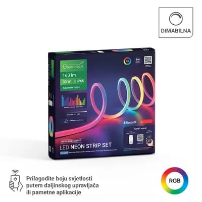 LED traka Green Tech NEON 24V 30W IP65 RGB SMART APP + DALJINSKI