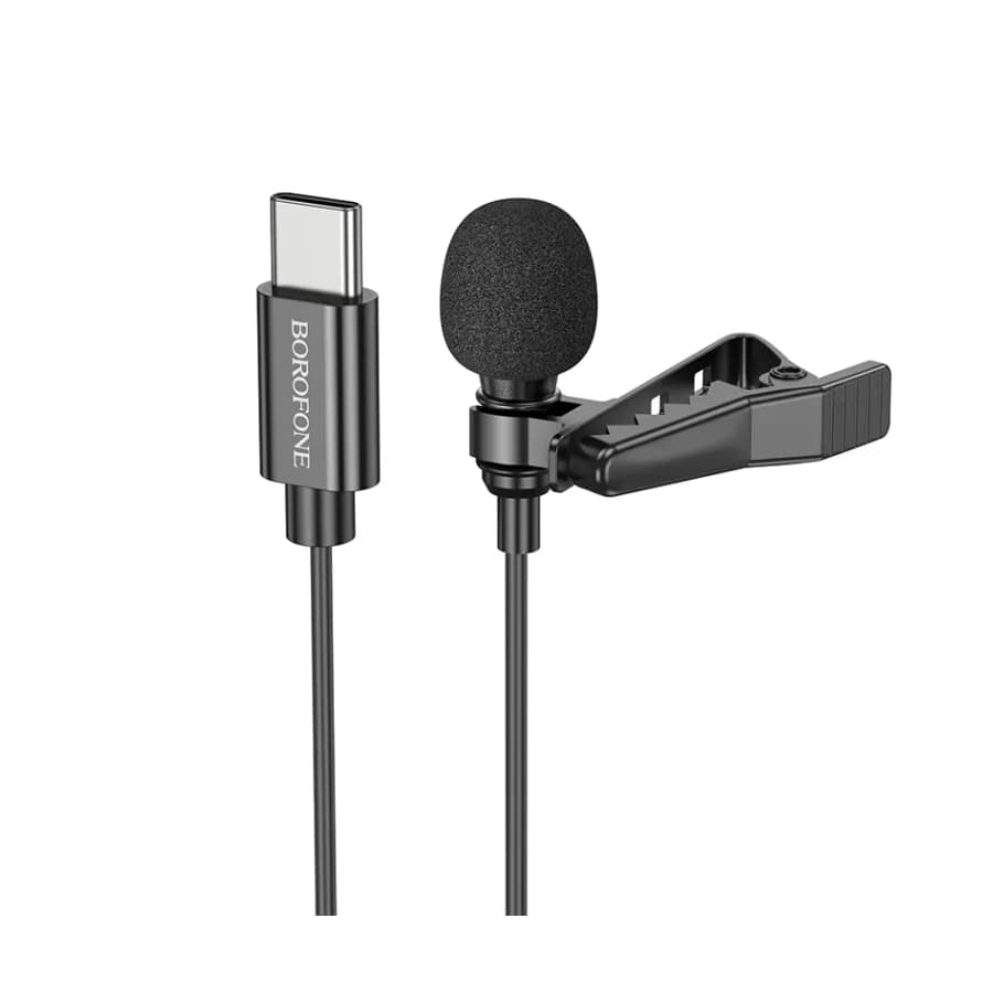 Mikrofon Type-C BOROFONE BFK11 Elegant lavalier black