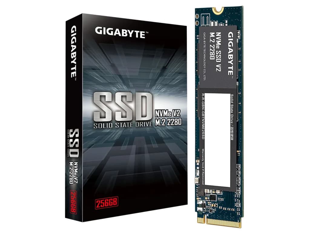 Gigabyte NVMe SSD V2 256GB M.2 2280, PCI-Express 3.0 R: 3200MB/s, W: 1200MB/s