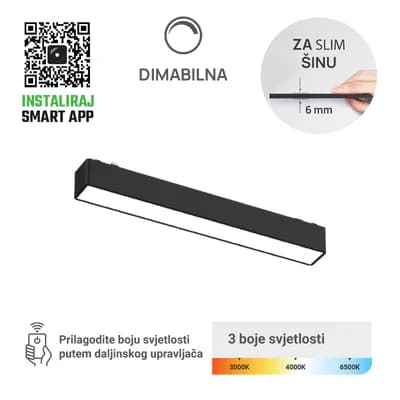LED magnetna svjetiljka Green Tech, 12W, 3CCT, LED Osram, Dim./ Smart Lamp APP